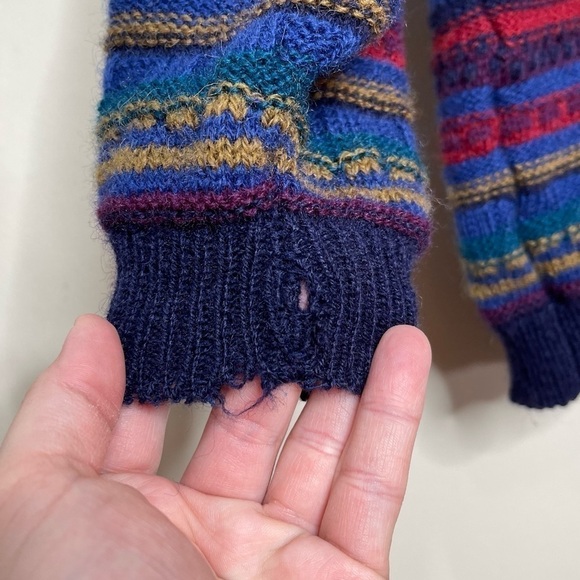 Tulchan Crewneck Sweater 90s Vintage Pure New Wool - Picture 6 of 6